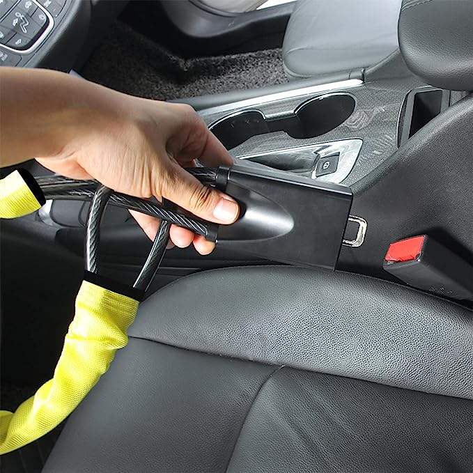 Universal Car Anti-Theft Device, Steering Wheel Lock Seat Belt Lock by Smartai - AP-D100 Model